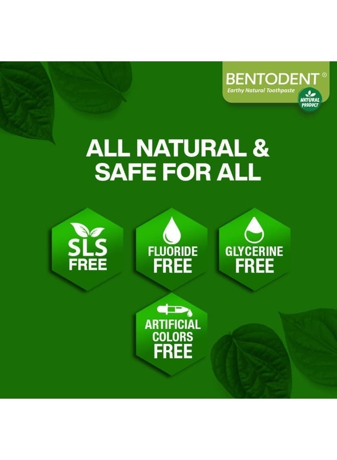 Bentodent Natural Toothpaste Betel Leaf | Fluoride-Free & SLS-Free | Herbal Toothpaste for Fresh Breath | Strong Gums & Enamel Protection | Daily Oral Detox for Family (Betel Leaf Pack of 2, Qty 200g) - Image 5